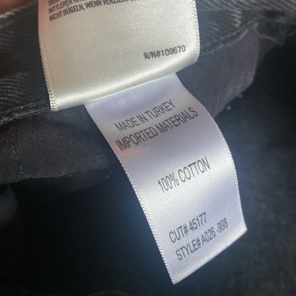 AGOLDE Parker Distressed Vintage Cut Off Jeans Sz 29 100% Cotton Black - Picture 4 of 6